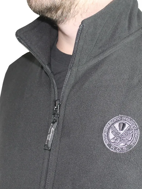 Ros Pile Gilet Col.antracite Patch A Cuore