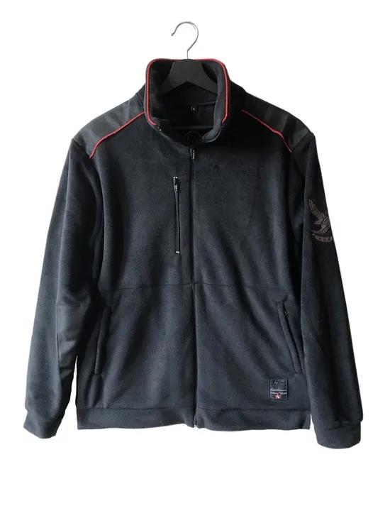 Ros Pile Nero Piping Rosso Con Ricami