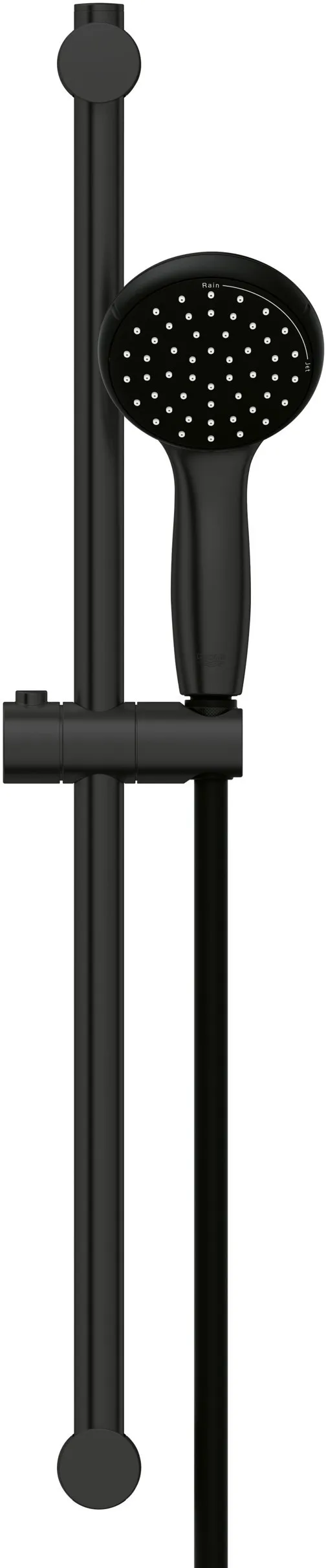 Saliscendi doccia con soffione Grohe Vitalio Start 100 nero 2 getti