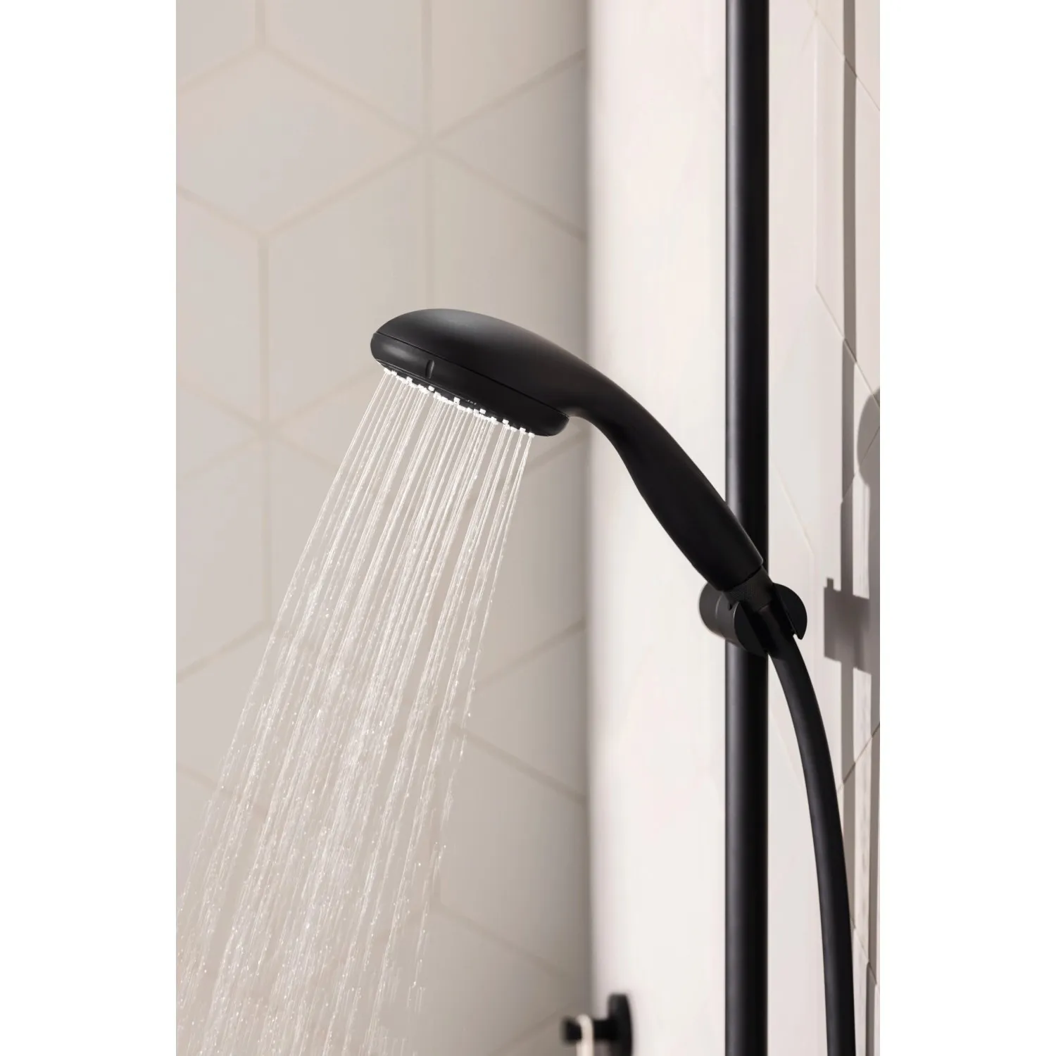 Saliscendi doccia con soffione Grohe Vitalio Start 100 nero 2 getti
