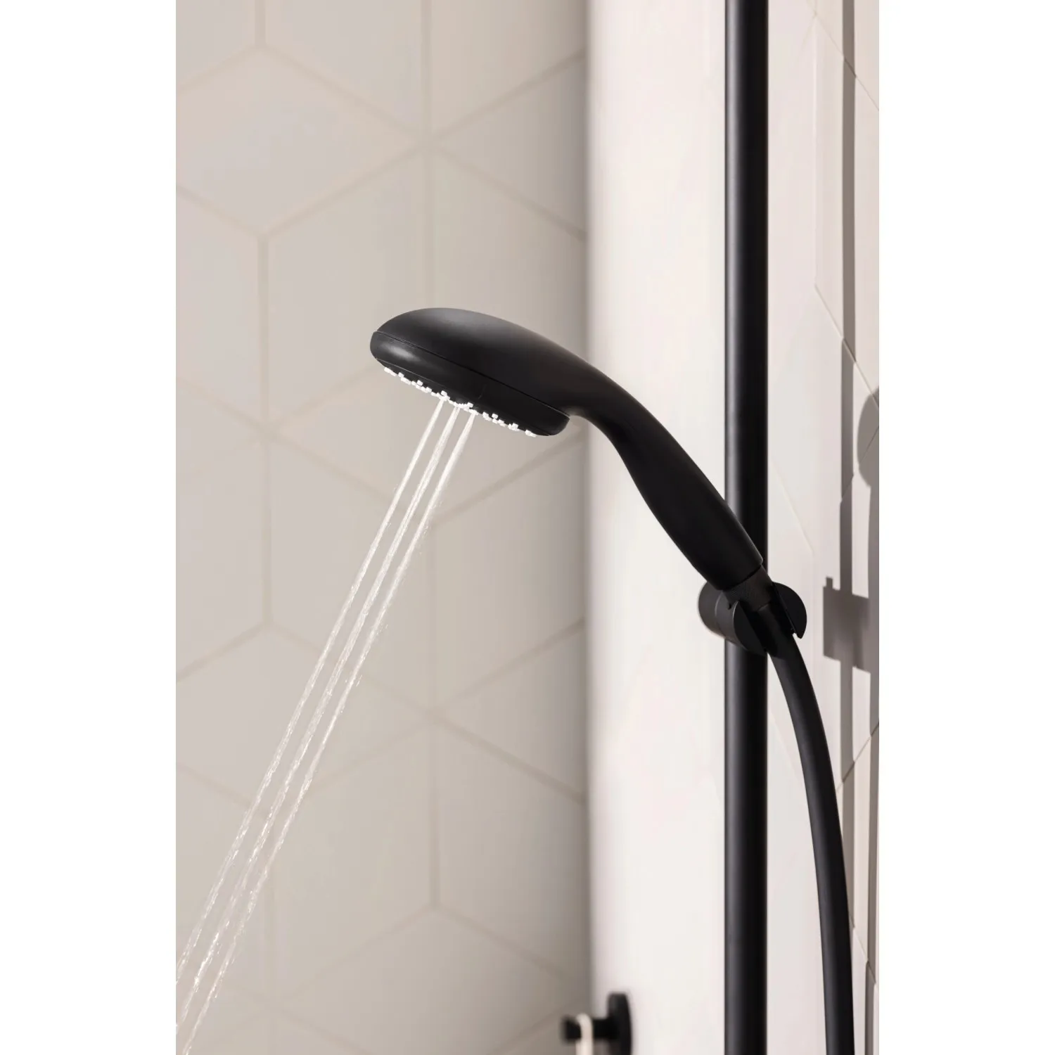 Saliscendi doccia con soffione Grohe Vitalio Start 100 nero 2 getti