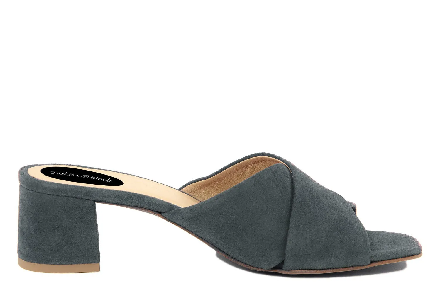 Sandali con tacco Donna In Pelle Grigio