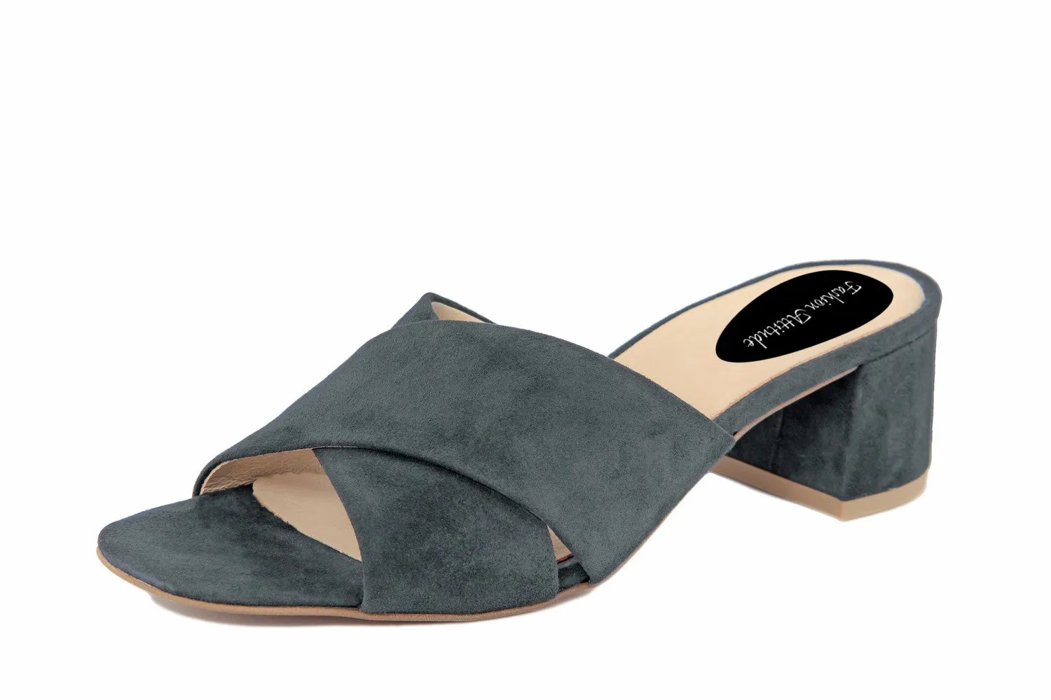 Sandali con tacco Donna In Pelle Grigio