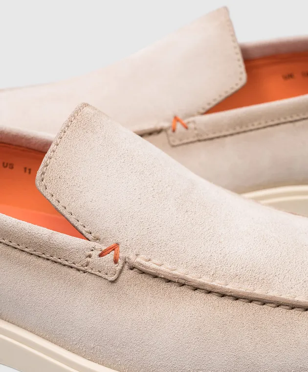 Santoni Mocassini in camoscio grigio MGDT17824TICBGEX