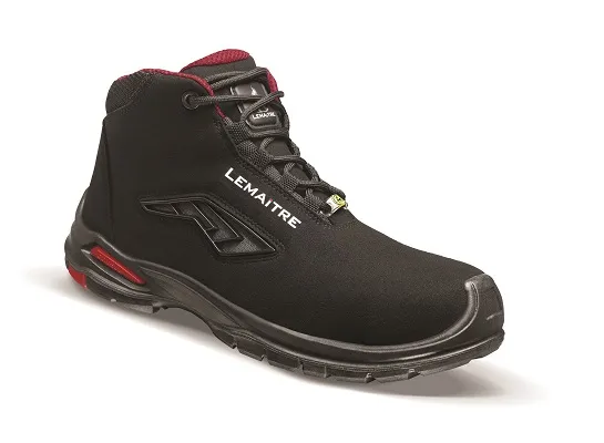 Scarpa antinfortunistica S3 LEMAITRE SECURITE da  Unisex tg. 37, col. Nero, Rosso, ESD, resistenti all'acqua, con