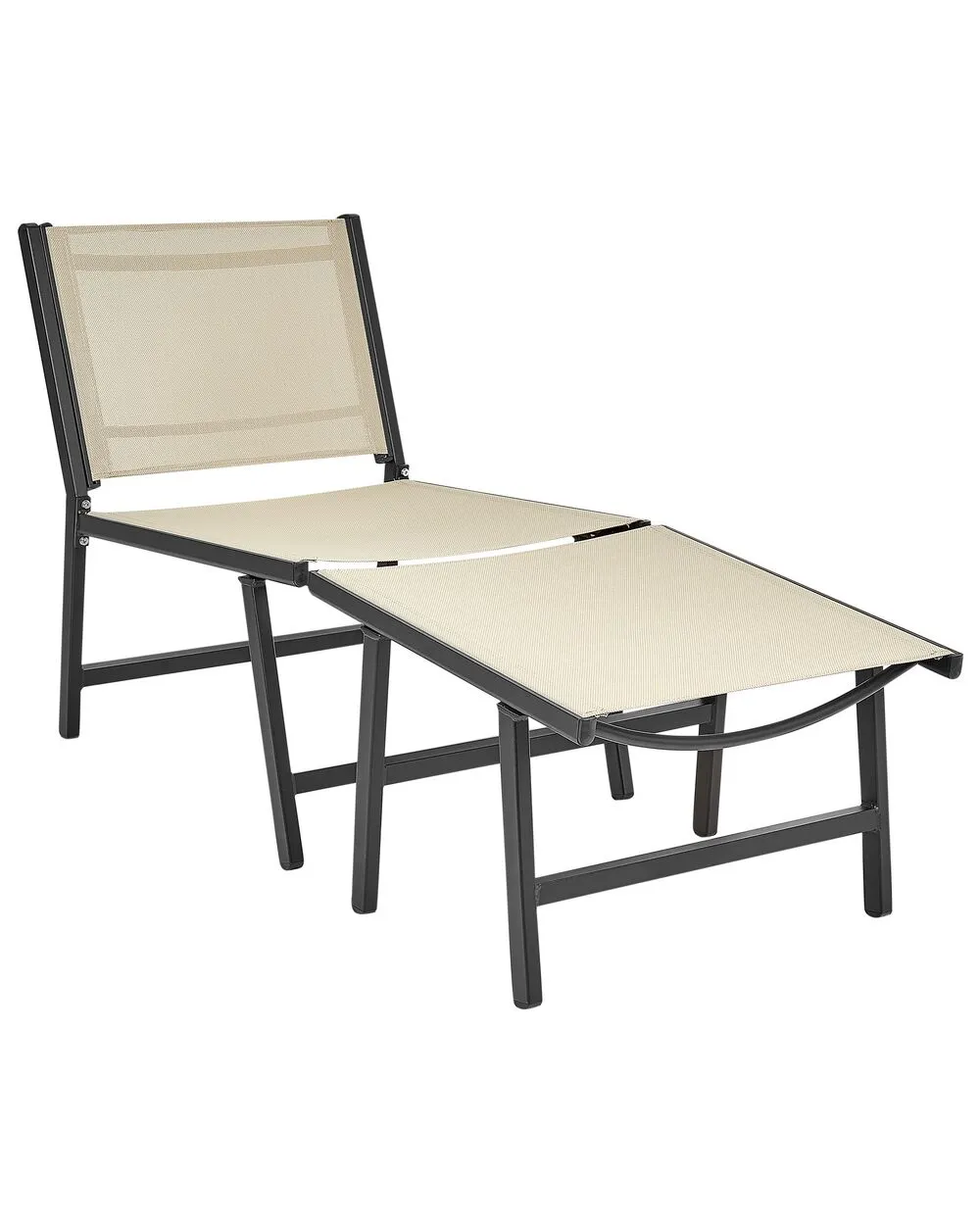 Sedia da giardino MARCEDDI con poggiapiedi Metallo Beige