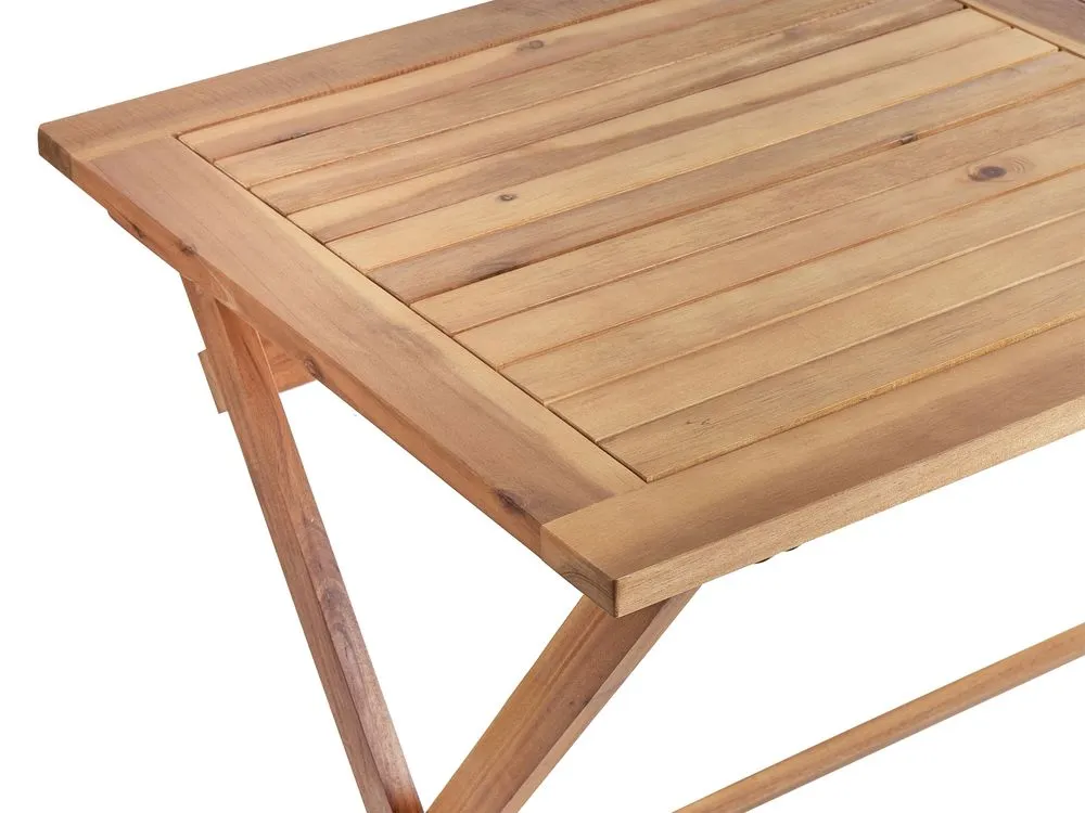 Set da pranzo da giardino 4 posti PROSSEDI Legno d'acacia Beige