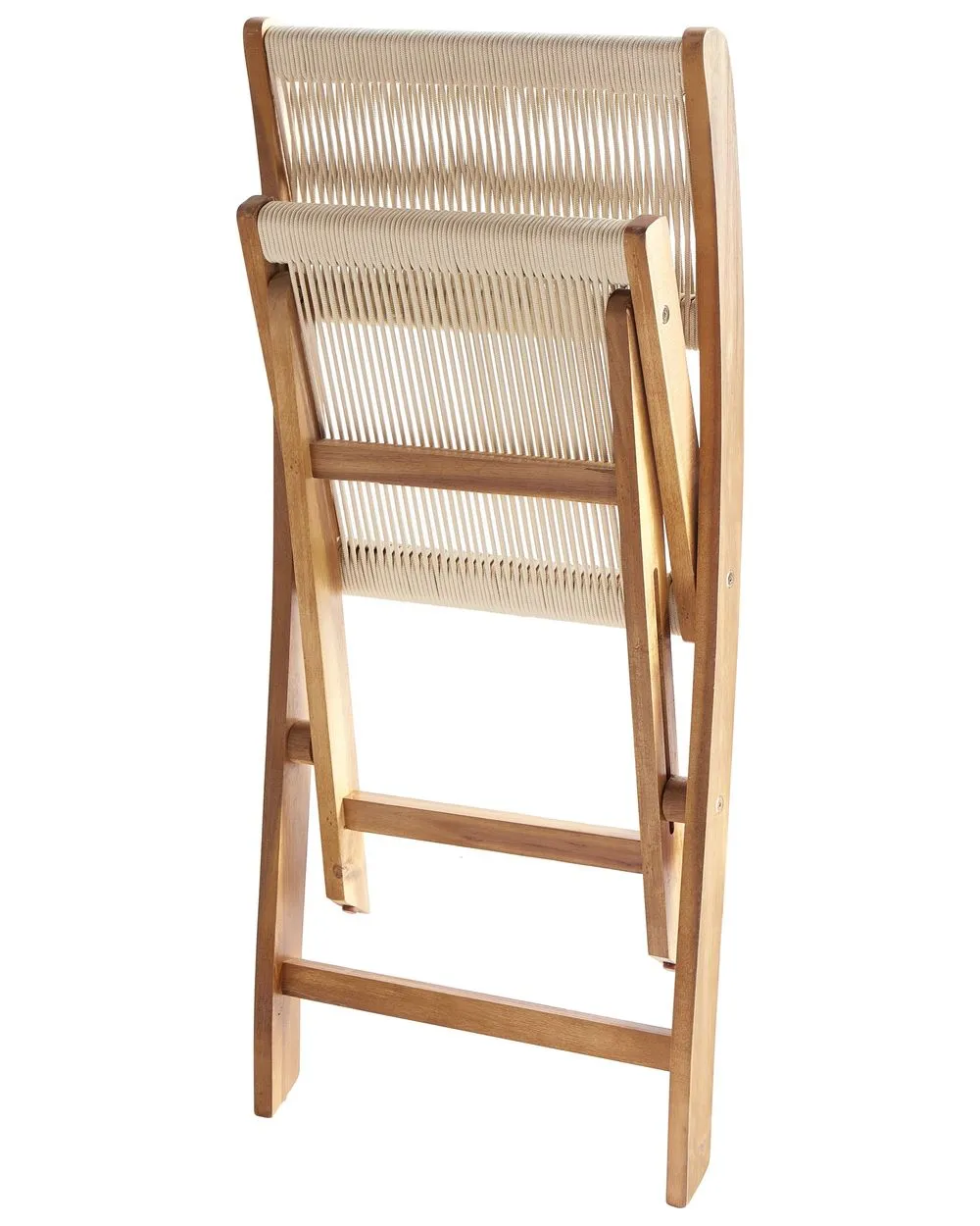 Set da pranzo da giardino 4 posti PROSSEDI Legno d'acacia Beige