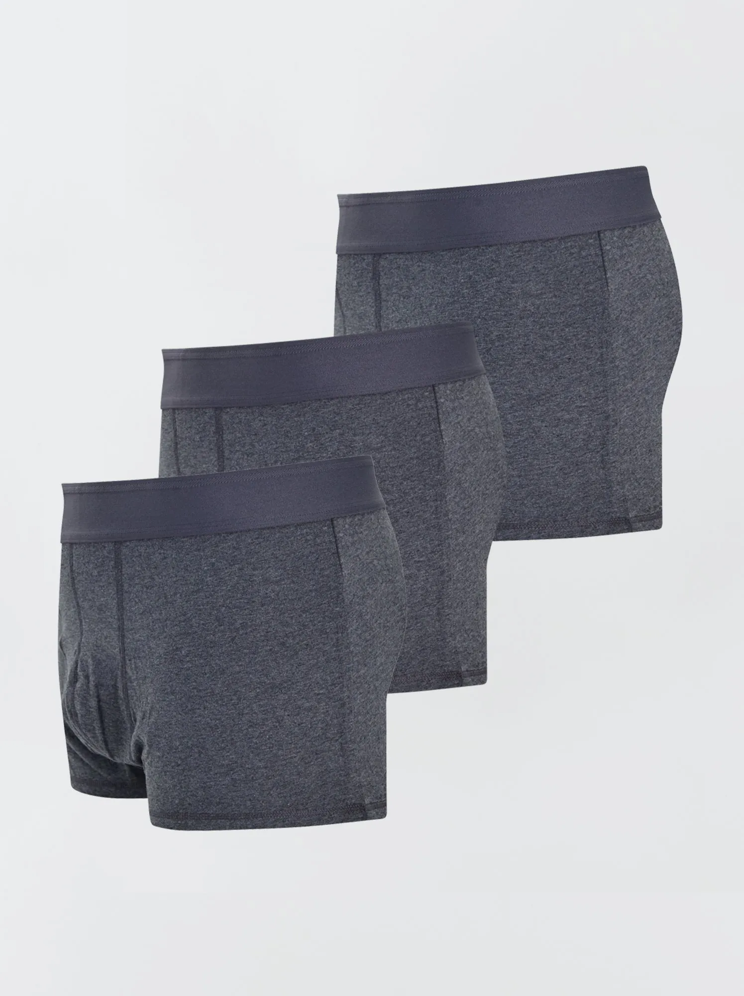 Set di 3 boxer eco-sostenibili size+ - grigio scuro