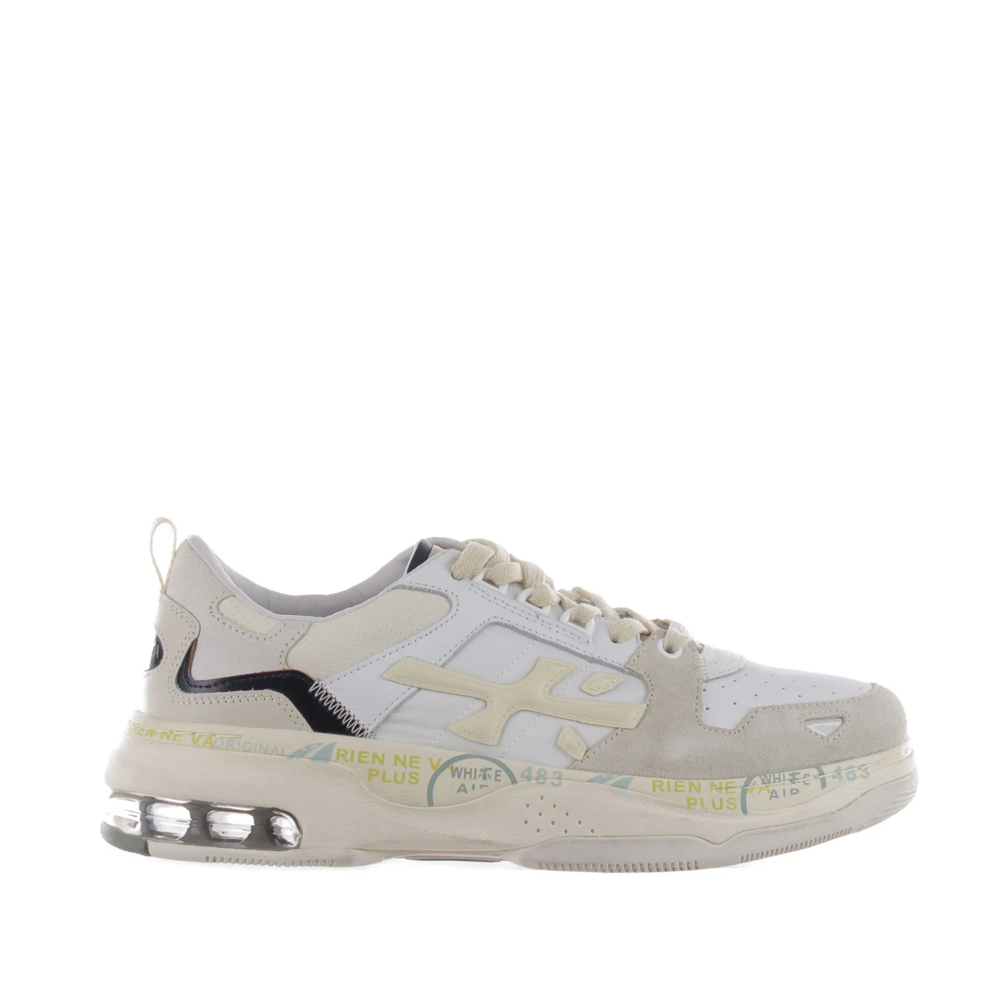 Sneaker in pelle e camoscio