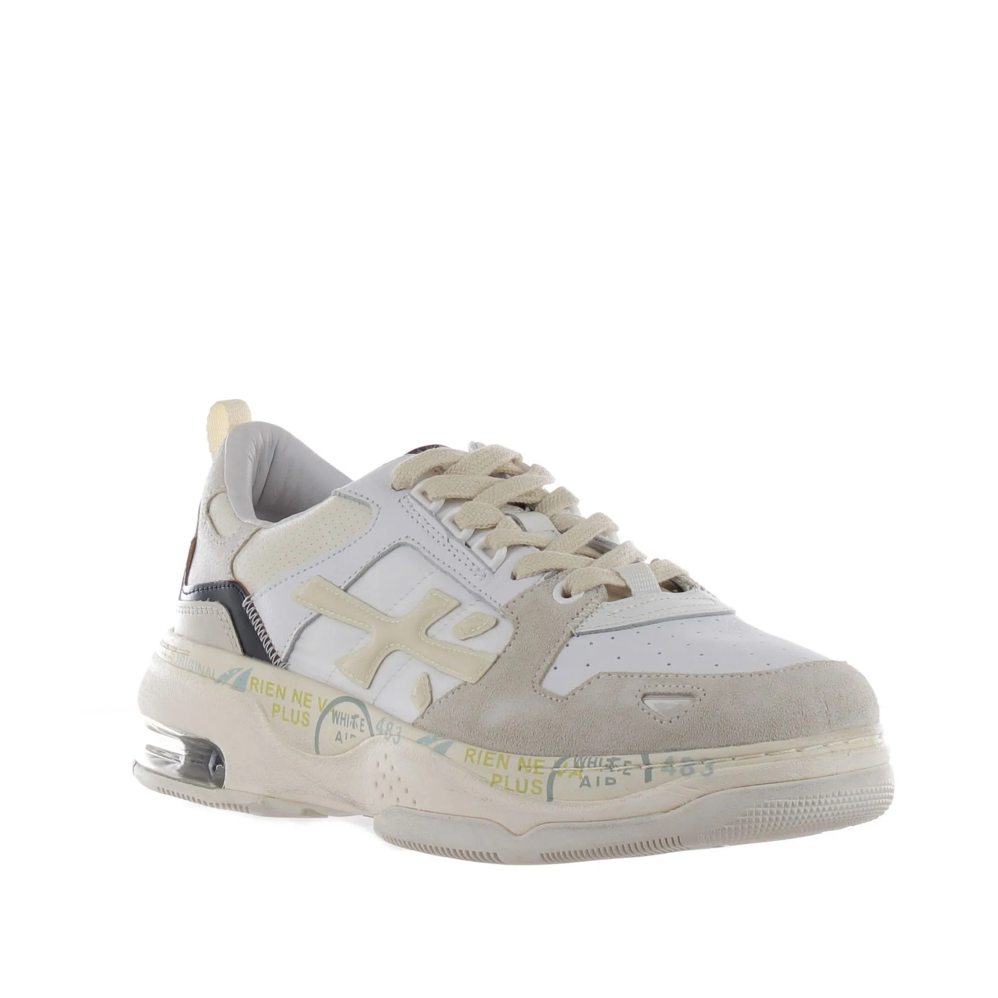 Sneaker in pelle e camoscio