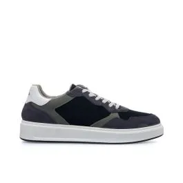 Sneakers blu in pelle