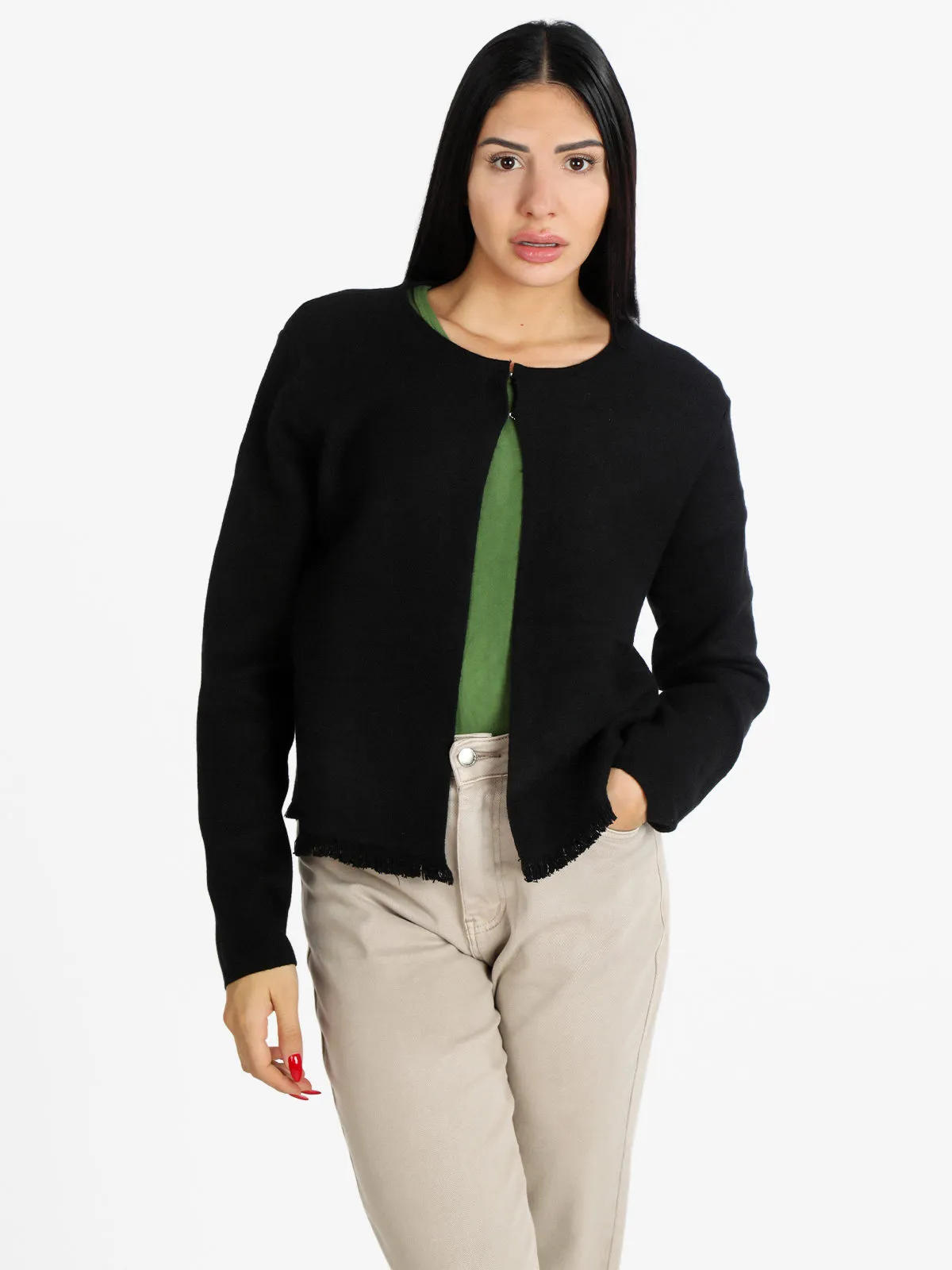 Solada Cardigan en maille effiloché