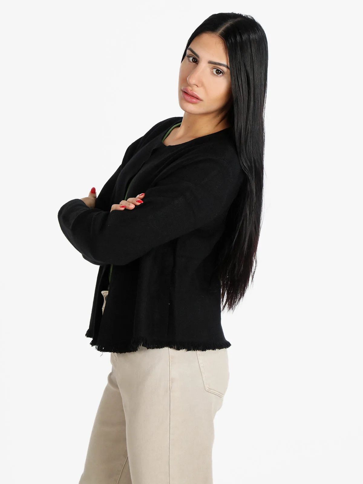 Solada Cardigan en maille effiloché