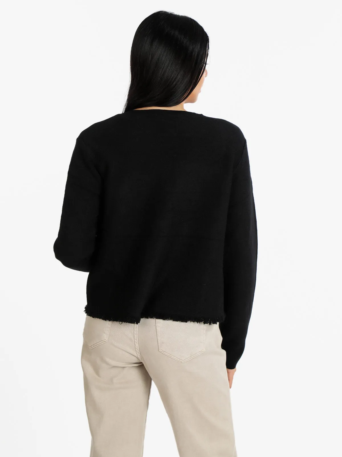 Solada Cardigan en maille effiloché