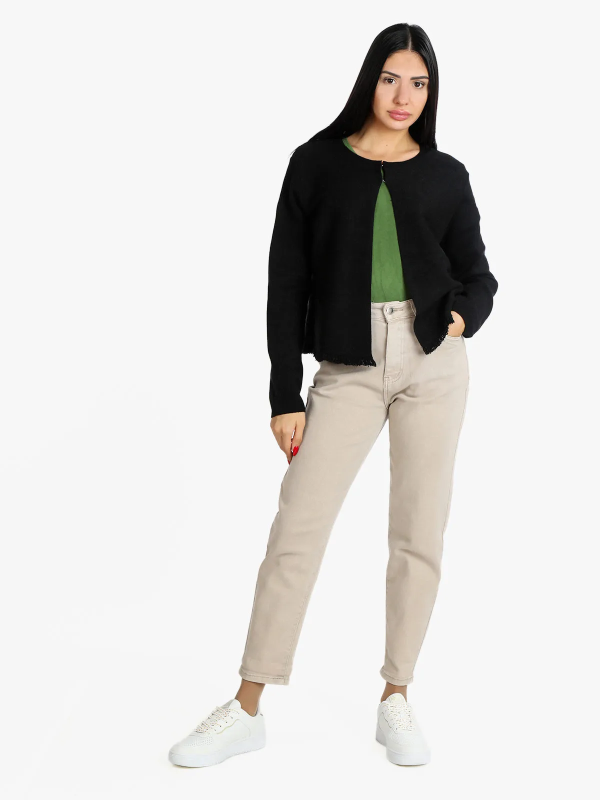 Solada Cardigan en maille effiloché