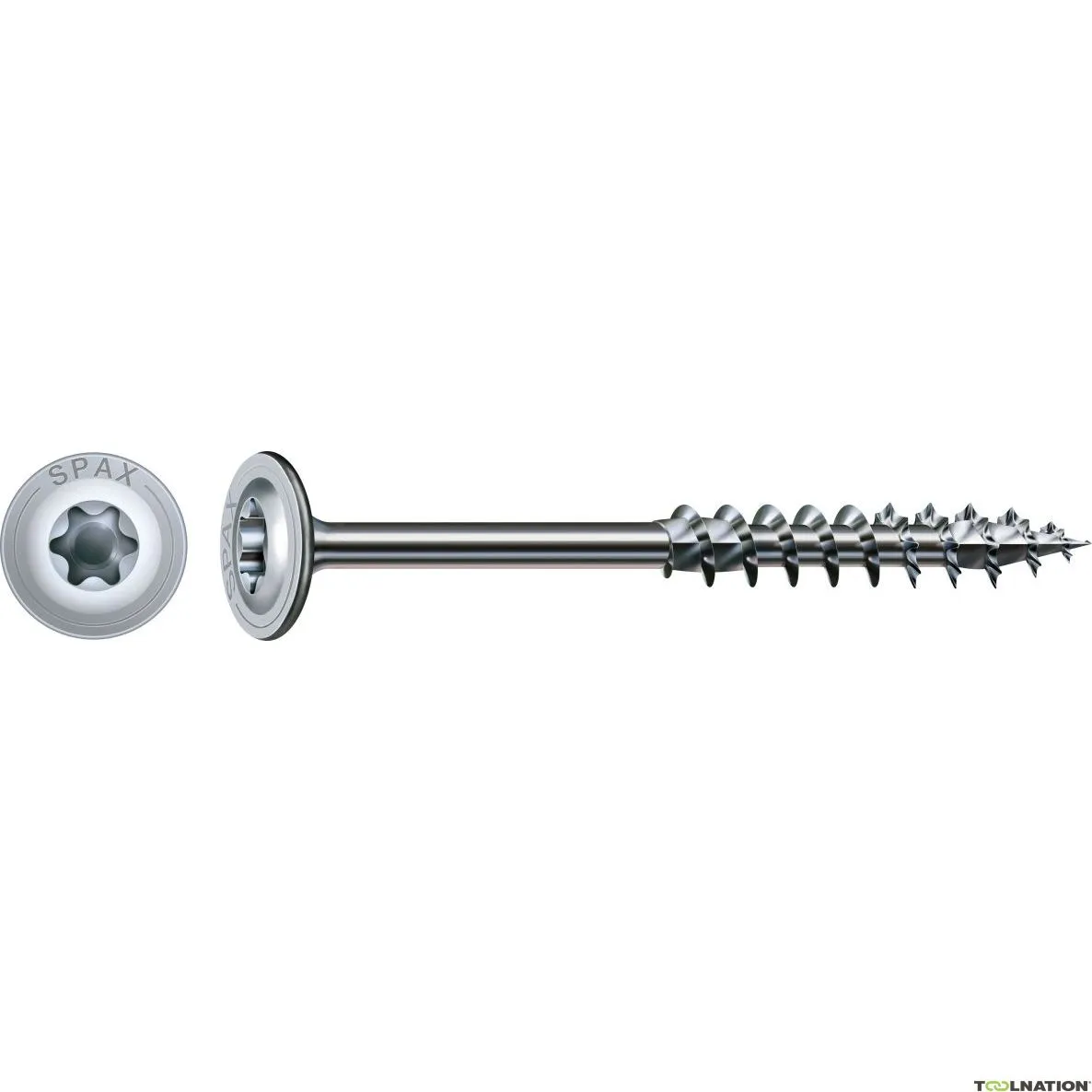 SPAX 0251010805005 Vite per costruzione in legno 8 x 500 mm, testa a disco, T-STAR PLUS T40, filettatura parziale, WIROX - 25ST