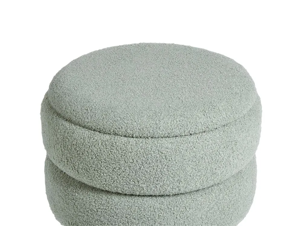 Storage Stool Boucle Green OKATON