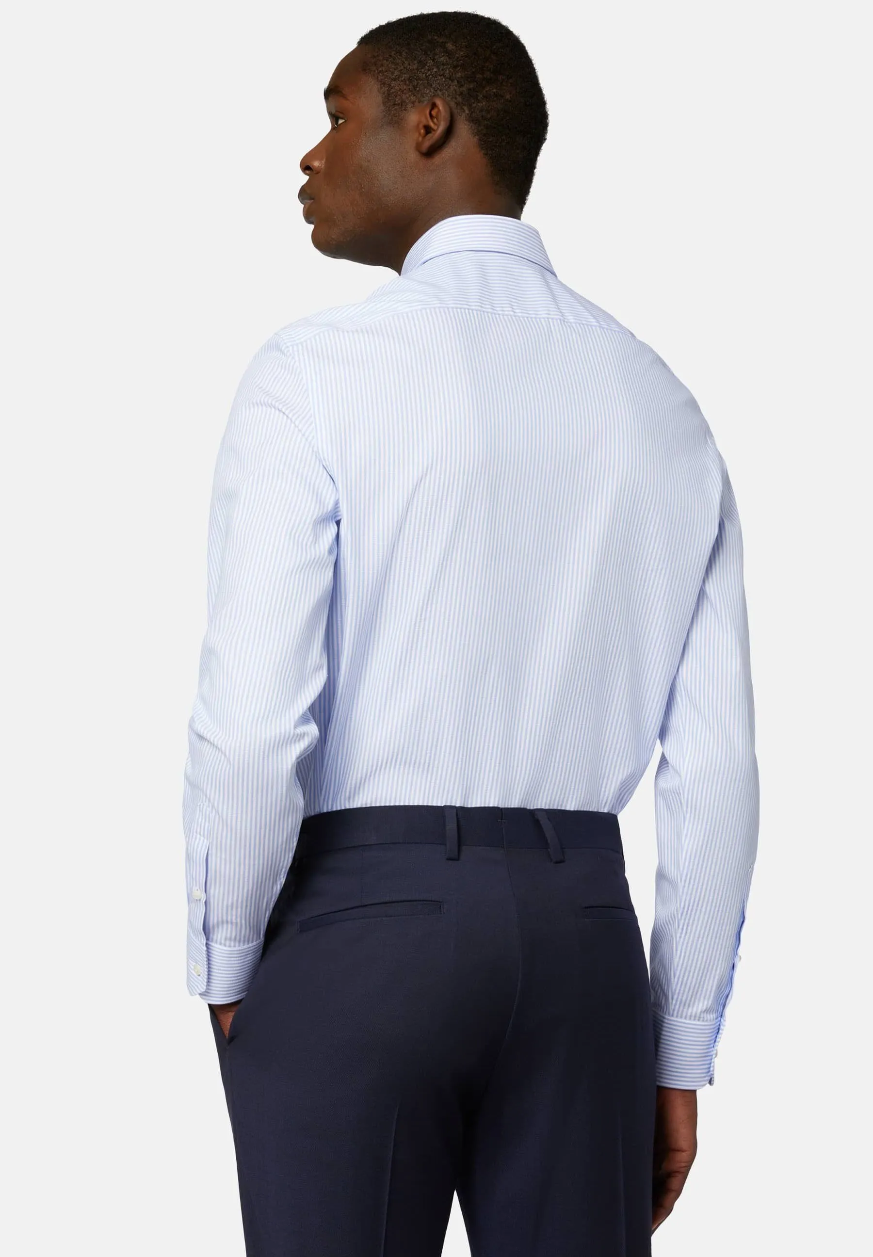 STRIPED DOBBY WINDSOR COLLAR - Camicia elegante