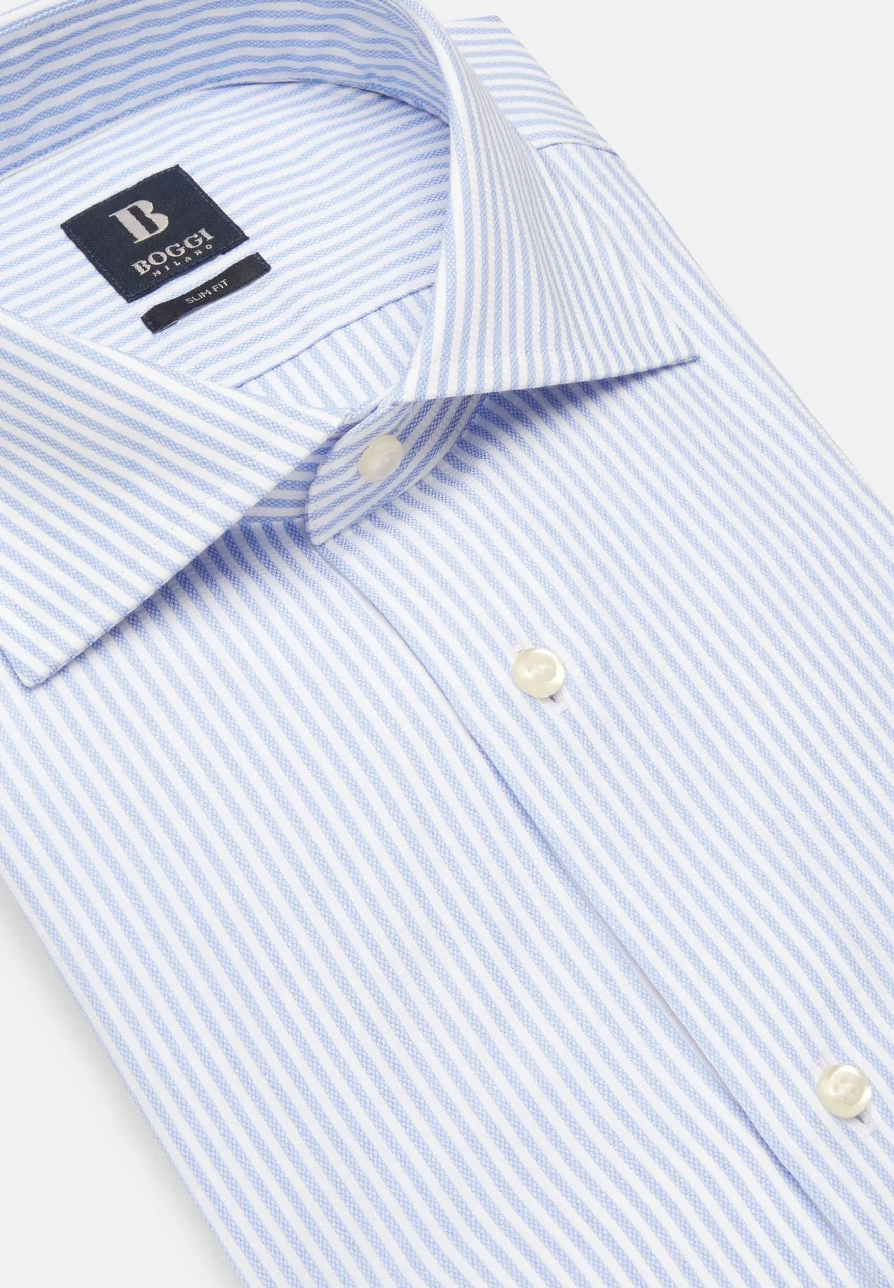 STRIPED DOBBY WINDSOR COLLAR - Camicia elegante