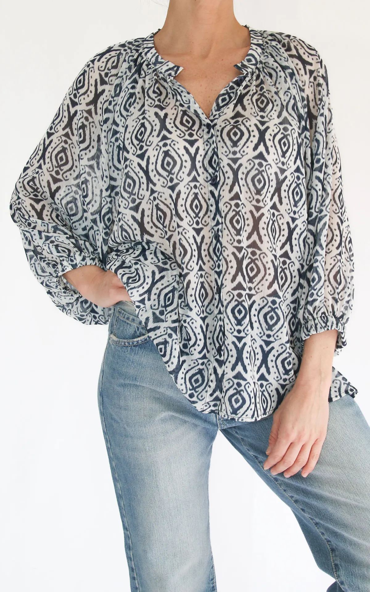 Susymix – Camicia manica ampia – Blu