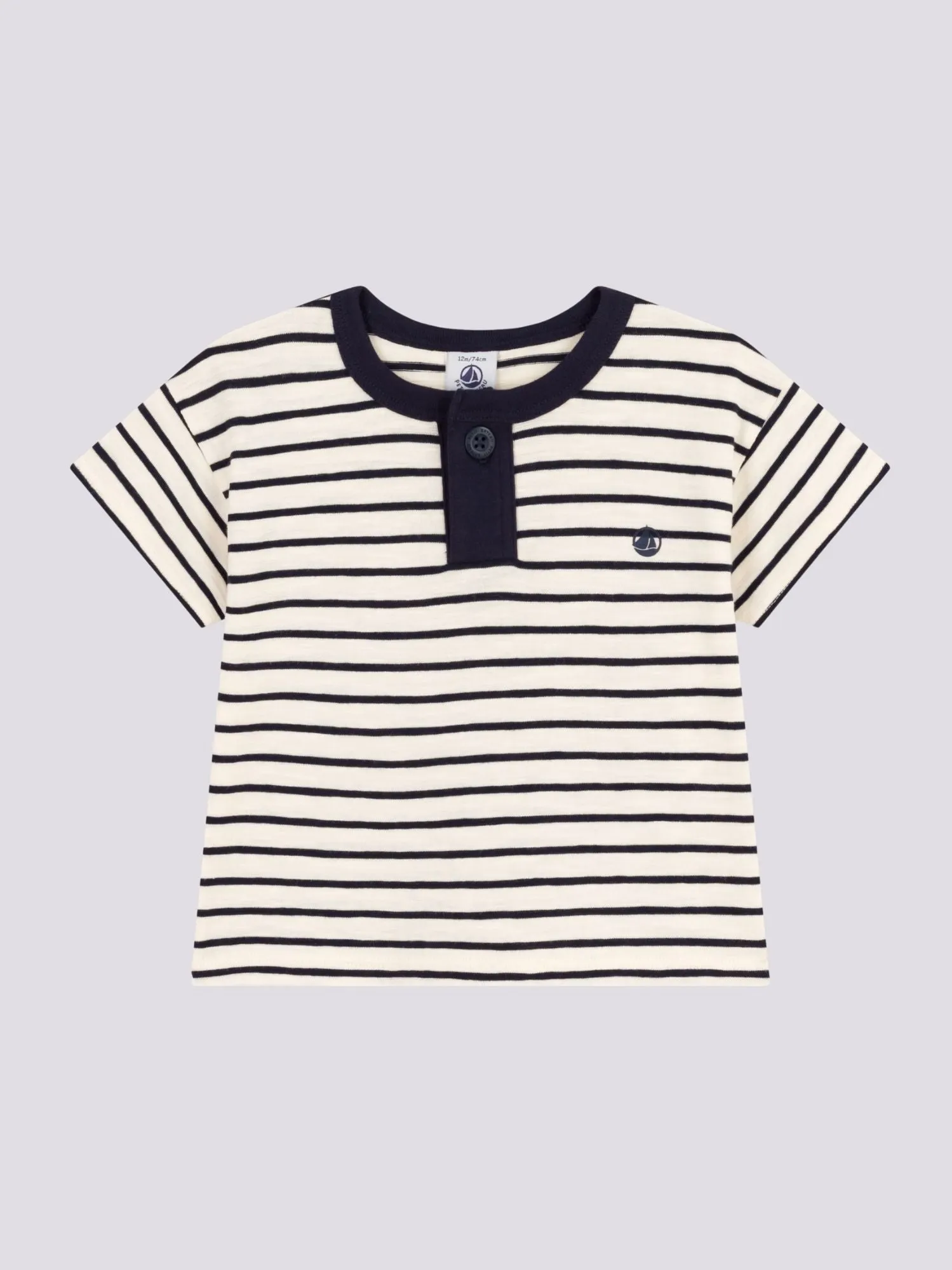 T-SHIRT BEBè A MANICHE CORTE IN JERSEY FIAMMATO