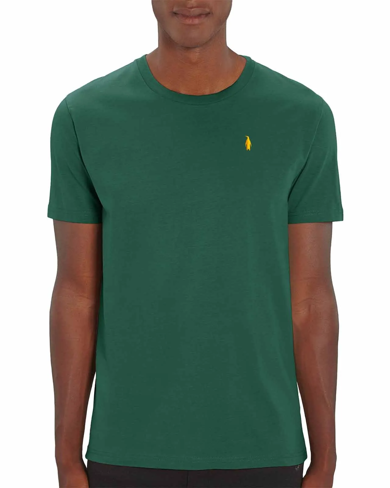 T-shirt cotone verde logo ricamato