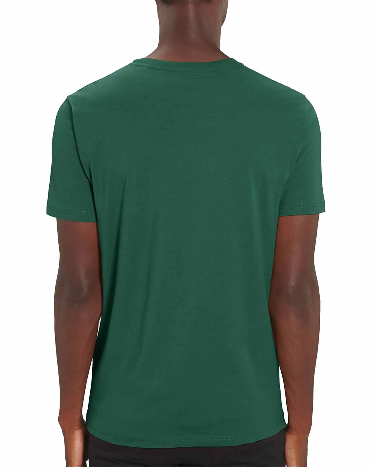 T-shirt cotone verde logo ricamato