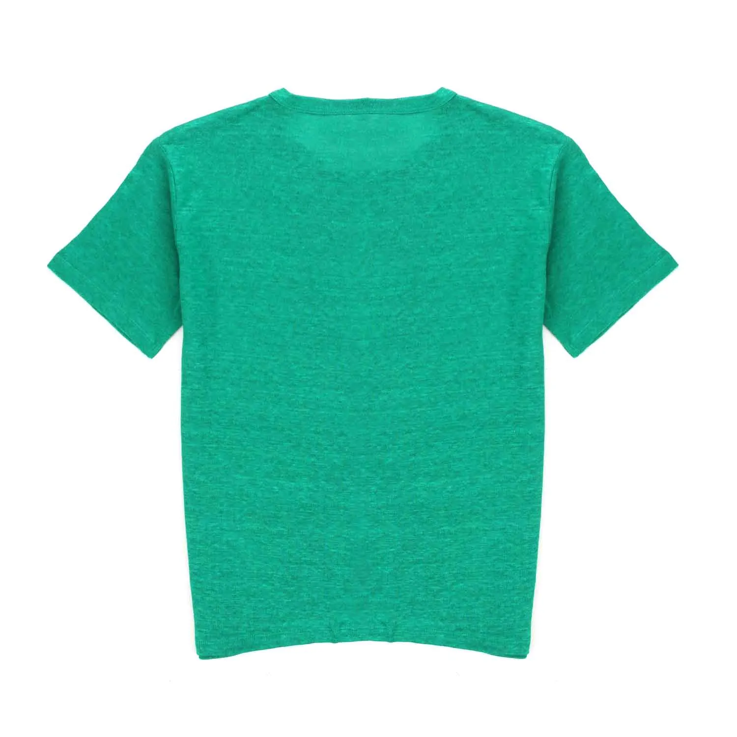 T-Shirt Di Lino Verde Bambino E Teen