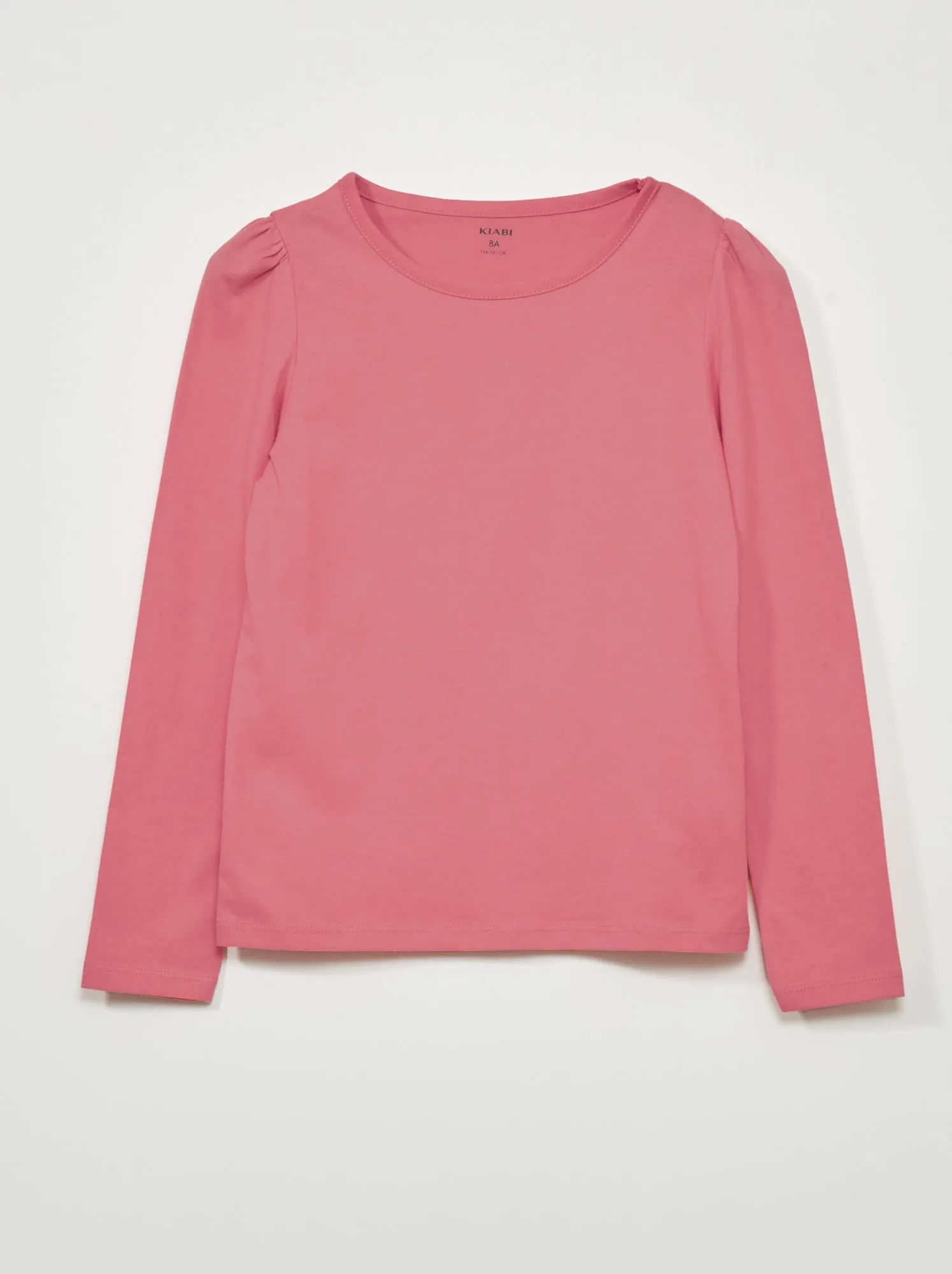 T-shirt in jersey a maniche lunghe - rosa