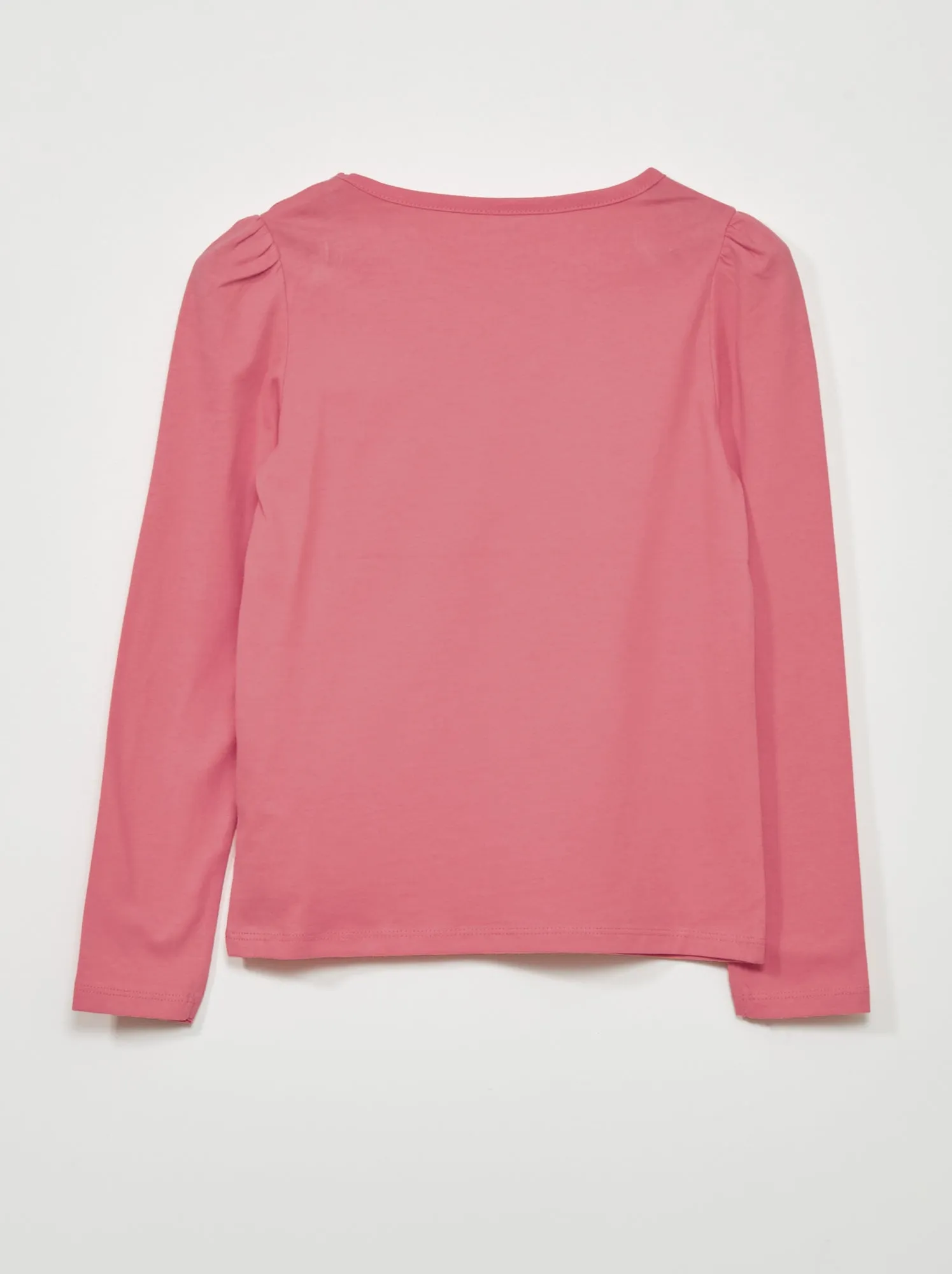 T-shirt in jersey a maniche lunghe - rosa