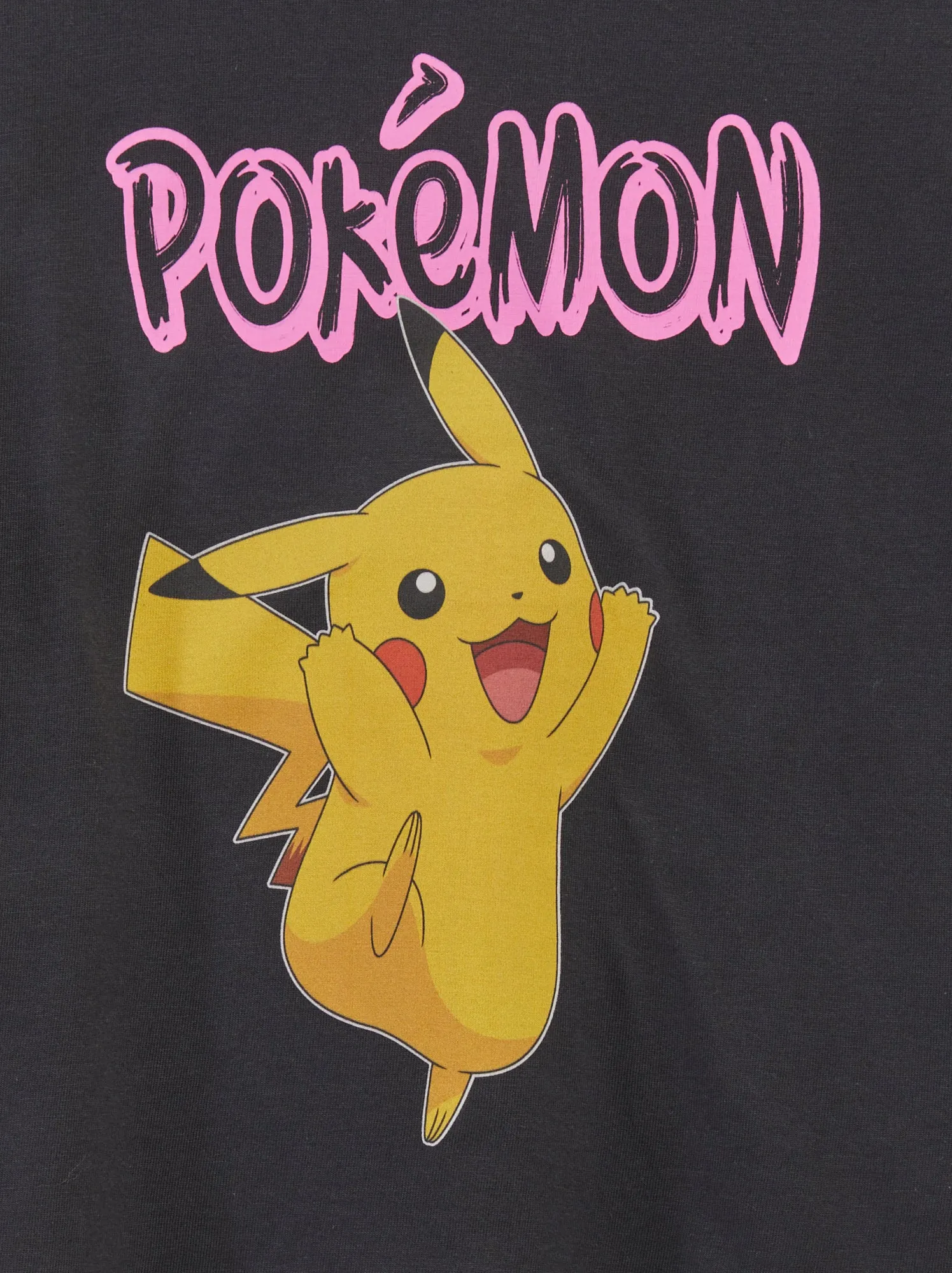 T-shirt larga 'Pikachu' - NERO