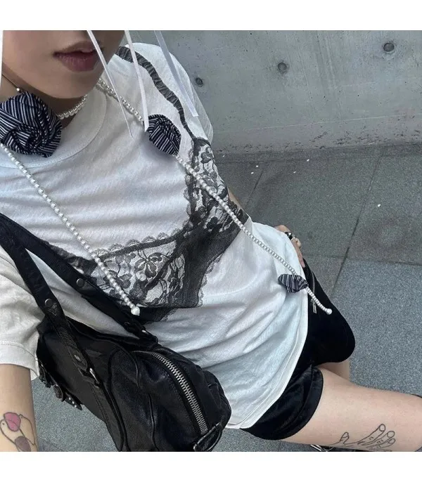 T-shirt Lingerie bralette