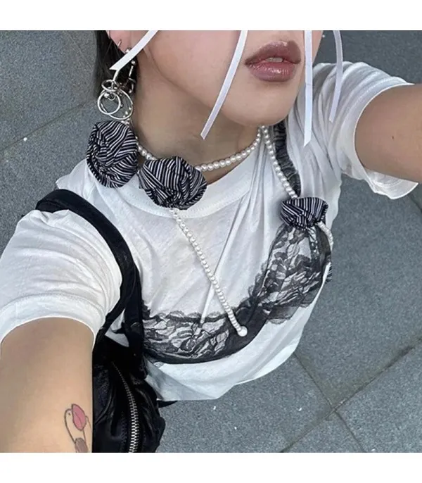 T-shirt Lingerie bralette
