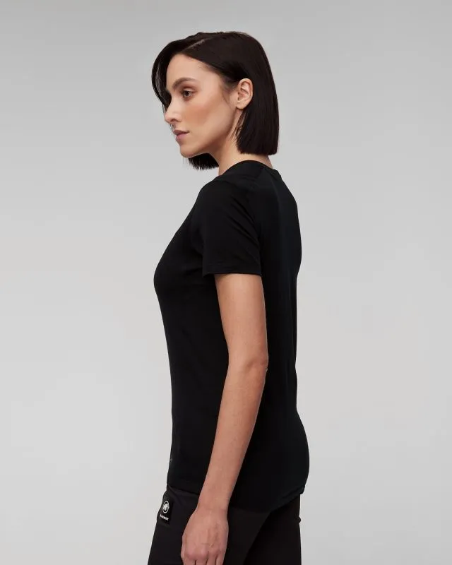 T-shirt nera da donna Arcteryx Lana MW Crew SS W
