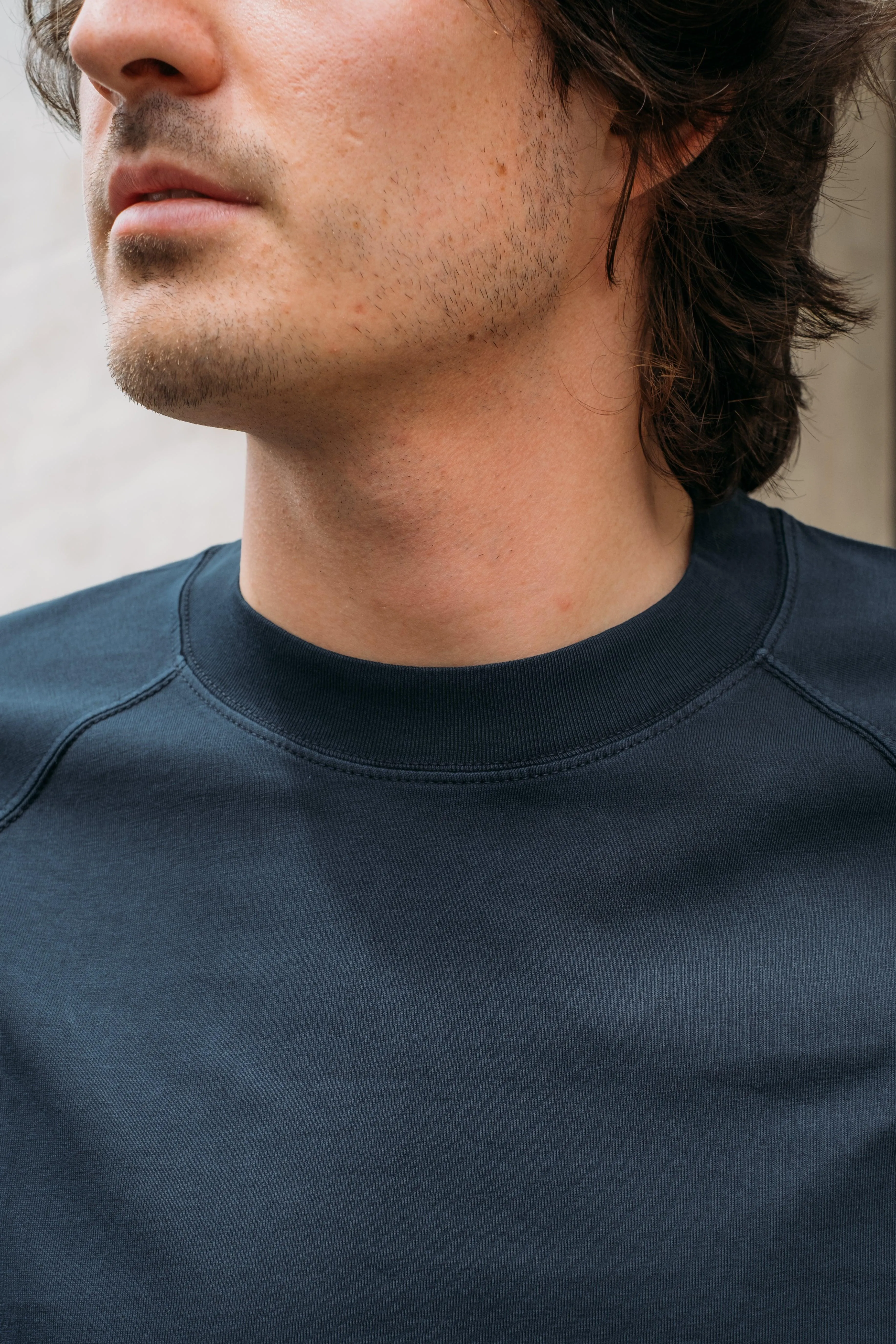 T-shirt Raglan in Jersey Blu Navy