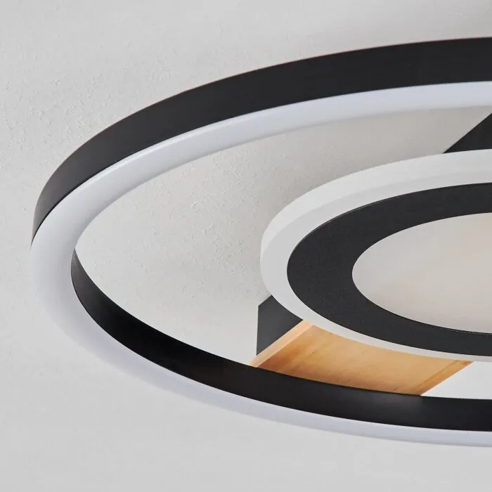 Taboneira Plafoniera LED Écru, Nero, Bianco, 1-Luce