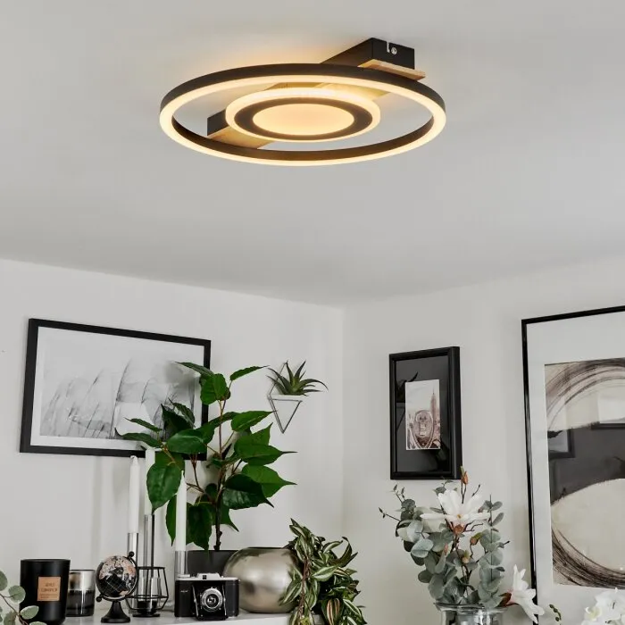 Taboneira Plafoniera LED Écru, Nero, Bianco, 1-Luce