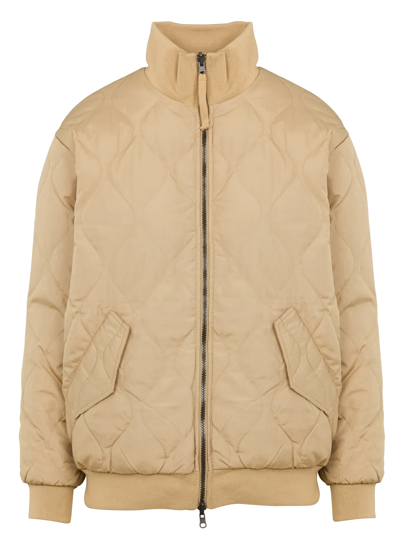  TAION   Giacca diritta reversibile con collo alto | Beige