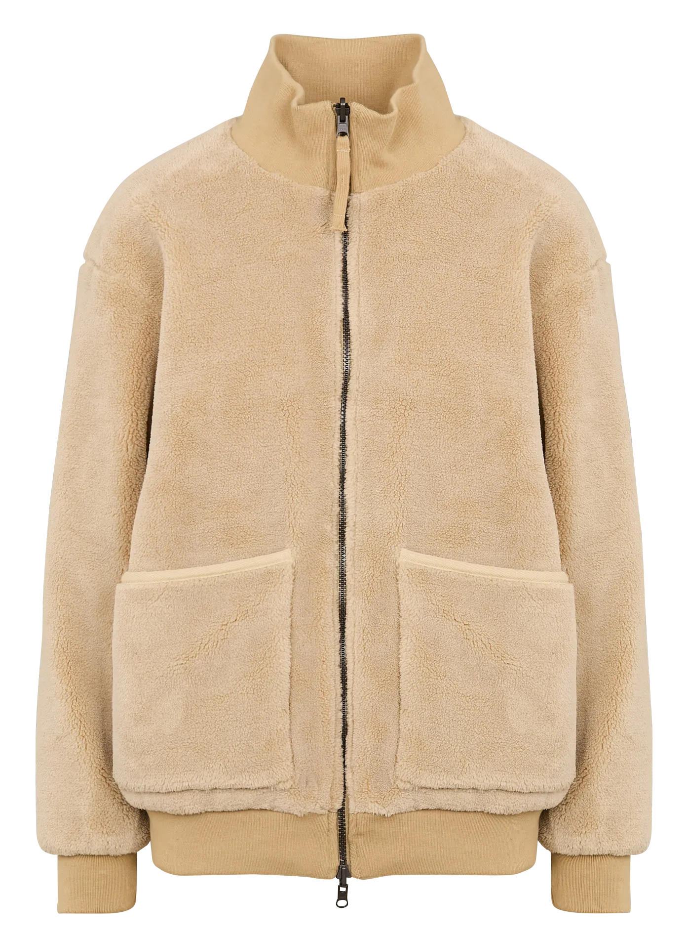  TAION   Giacca diritta reversibile con collo alto | Beige