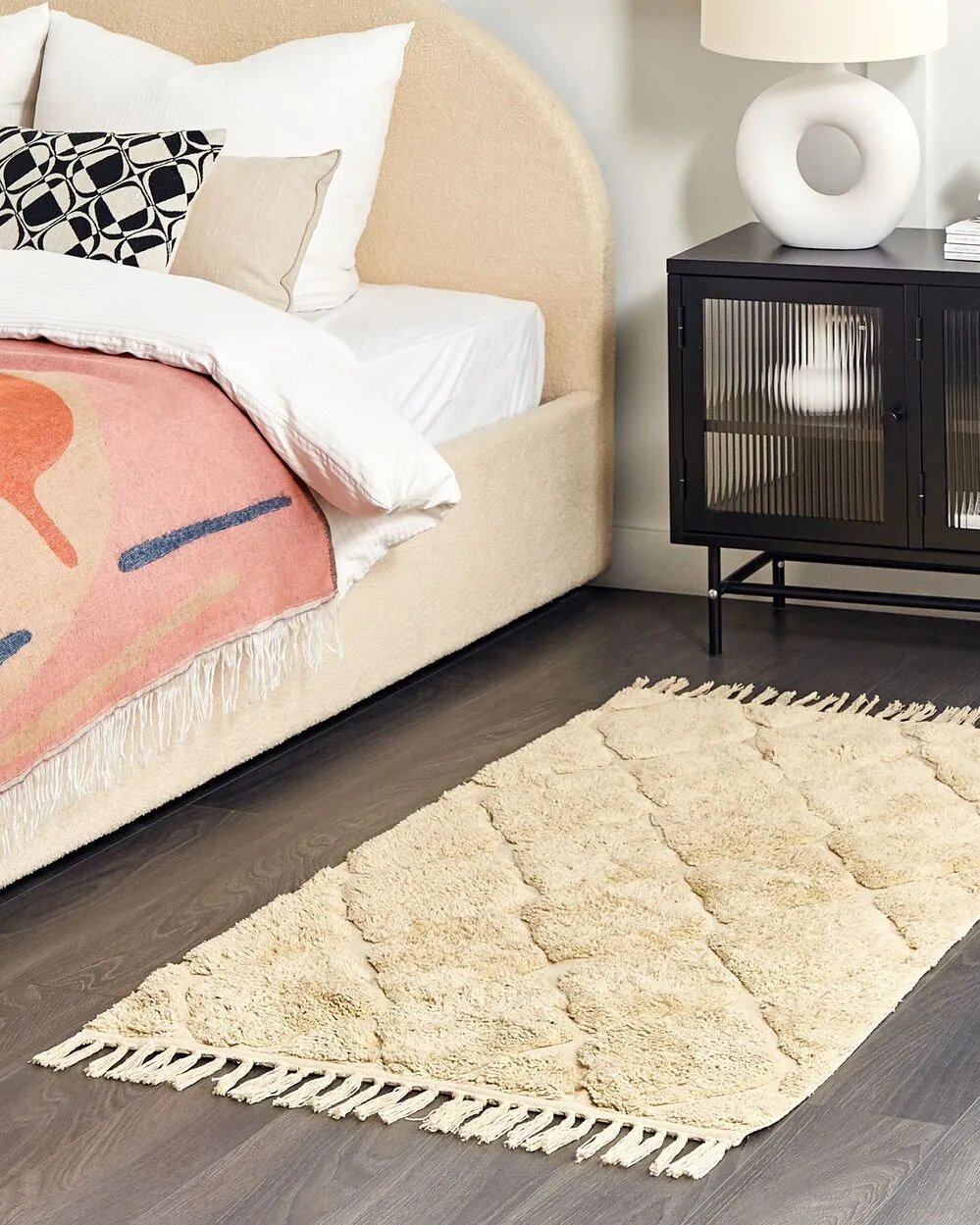 Tappeto cotone beige 80 x 150 cm SANLIURFA