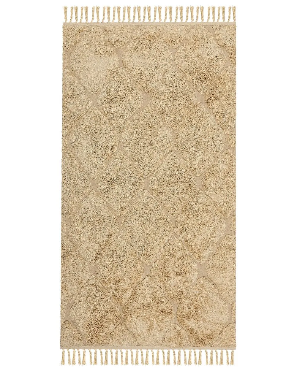 Tappeto cotone beige 80 x 150 cm SANLIURFA