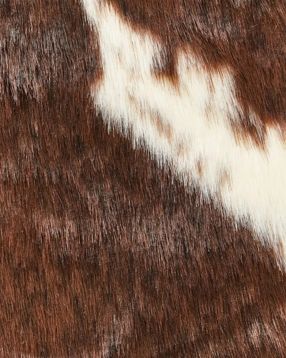 Tappeto ecopelle mucca marrone e bianco 150 x 200 cm BOGONG