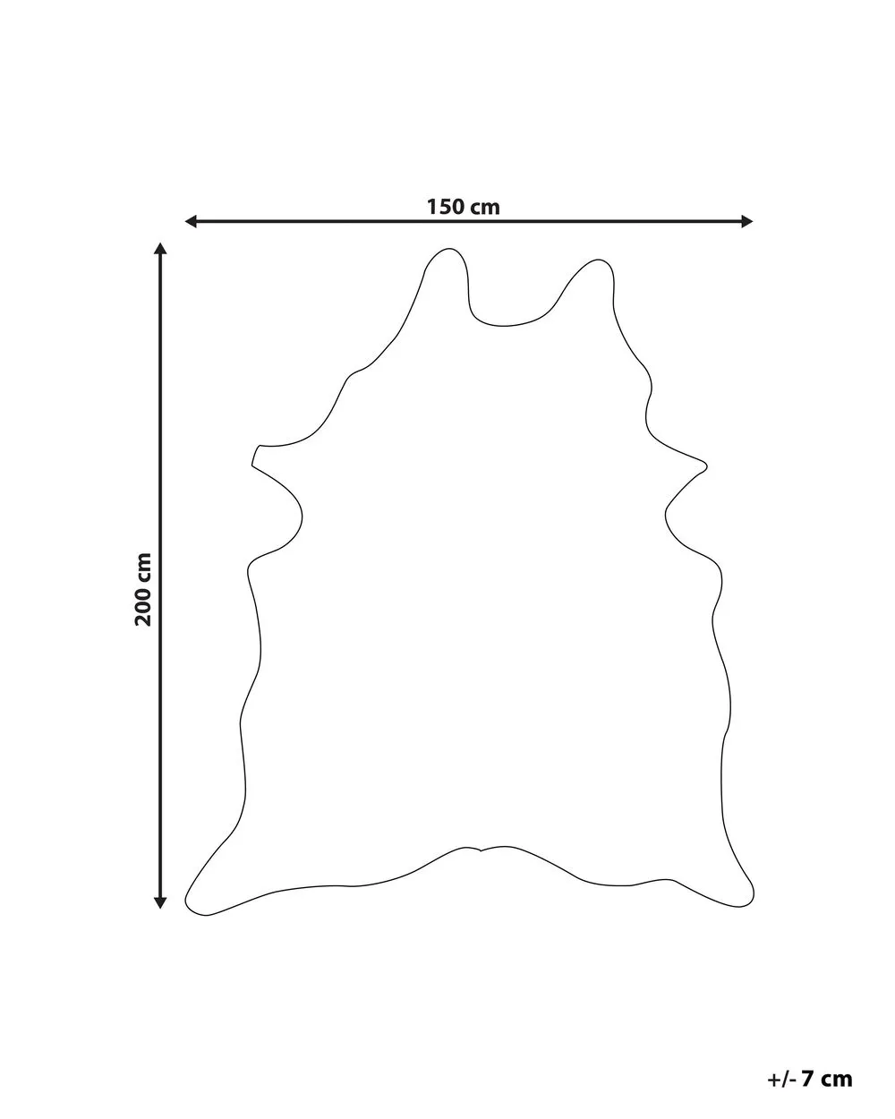 Tappeto ecopelle mucca marrone e bianco 150 x 200 cm BOGONG