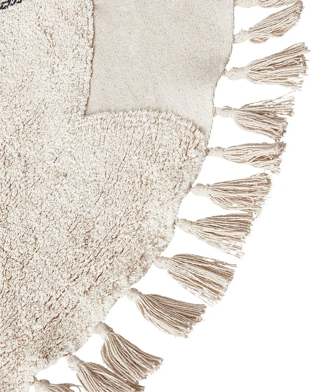 Tappeto per bambini cotone beige motivo gatto ø 120 cm ETSERI