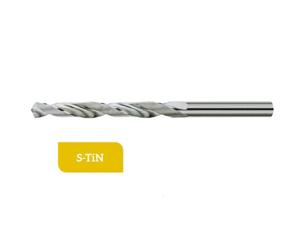 TD-1.300-0630N Punta a elica in metallo duro Ø6.3 con 2 taglienti e gambo cilindrico rivestita S-TiN