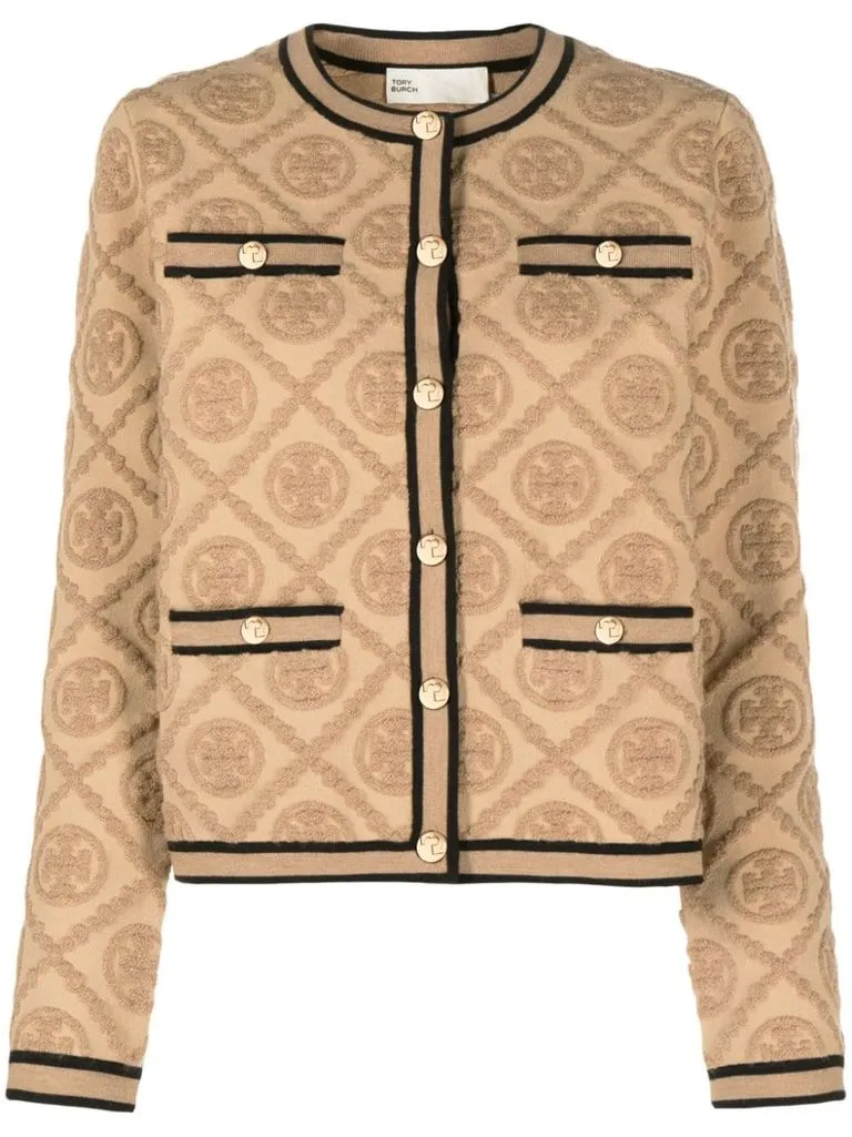 tory burch Cardigan motivo monogramma
