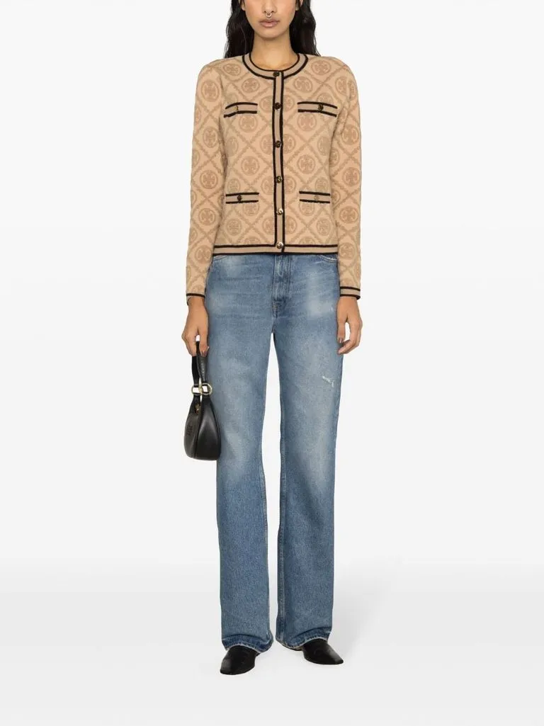tory burch Cardigan motivo monogramma
