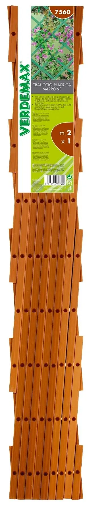 Traliccio estensibile in pvc 2x1 m marrone