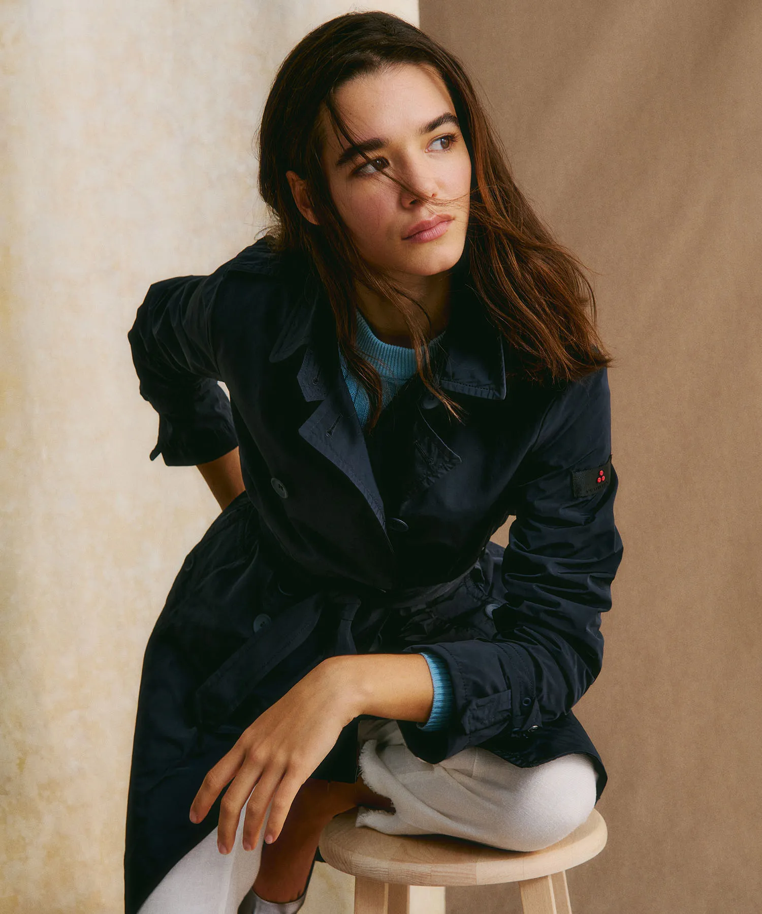 Trench idrorepellente con cintura